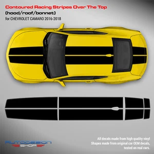 Chevrolet Camaro 2016 - 2018 Contoured Racing Stripes Over the Top - Picture 1 of 6