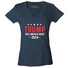Trump Take America Back 2024 Campaign Women's V-Neck T-shirt 45 47 MAGA Gift Tee
