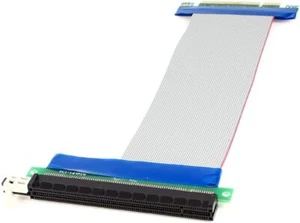 PCI-E 8X to 16X Slot Riser Card Flexible Ribbon Extension Cable Cord - Afbeelding 1 van 3
