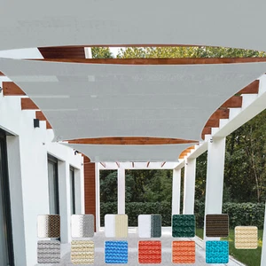 9' (W) Rechteck Outdoor Sonnenschutz Segel Markise Abdeckung für einfache Passform zwischen Wänden - Bild 1 von 100