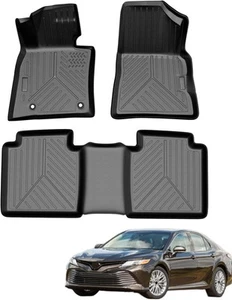 Floor Mats For Camry FWD 2018-2024 TPE All-Weather 1st & 2nd Row Floor Liners - Picture 1 of 8