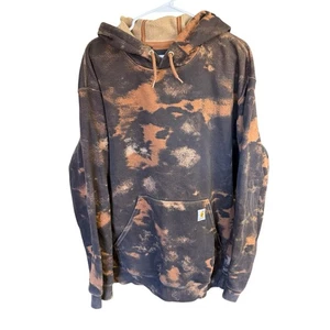 Carhartt Men's Loose Fit Midweight Hooded Watercolor Camo Sweatshirt - Picture 1 of 9
