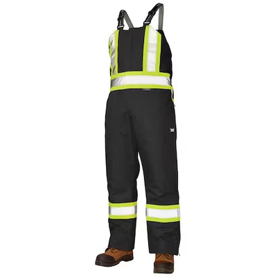Tough Duck S79811 Medium Hi-Vis Insulated Bib Overalls, Black - Image 1 of 4