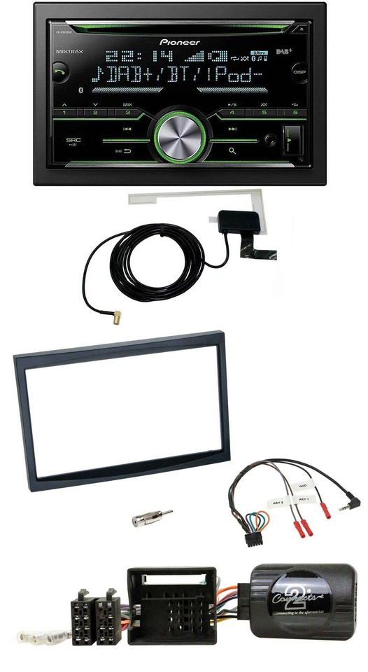 Pioneer CD USB Lenkrad Bluetooth 2DIN DAB Autoradio für Citroen C2 C3 Berlingo J - Bild 1 von 4