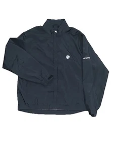 FOOTJOY FJ DryJoys Mens Large Full Zip Jacket Black Windbreaker N/C Logo - Picture 1 of 15