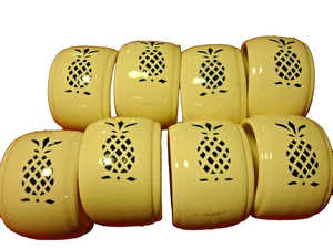 Vintage Küchenset 8) Keramik Porzellan Ananas Serviettenringe Halter 301 - Bild 1 von 4