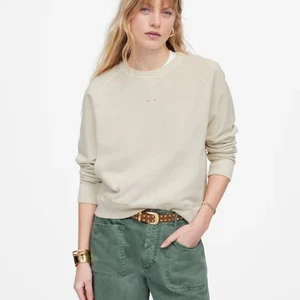 Sudadera con cuello redondo teñida con prendas Madewell nueva con etiquetas en pergamino - Talla: mediana - Imagen 1 de 13