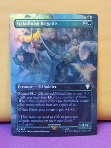 1x FOIL BORDERLESS Galadhrim Brigade, NM, LTC, Magic: the Gathering, MtG - Picture 1 of 12
