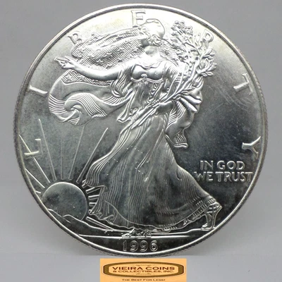 1996 KEY DATE American Silver Eagle 1 oz .999 Silver - #C51600NQ - Image 1 of 2