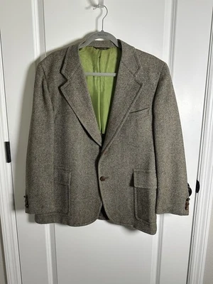 Blazer Abrigo Deportivo Marrón Vintage Cricketeer EE. UU. Para Hombres 2 Bttn Lana Tweed Foto 1 de 4