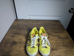 Y2K Coach Alivia Sneakers Größe 9,5 gelb Signatur Logo Canvas Freizeit Q1798 - Bild 1 von 10
