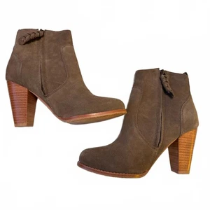 Joie Dalton hellbraune Wildleder-Stiefeletten Blockabsatz Western Cowgirl Damengröße 8 - Bild 1 von 9