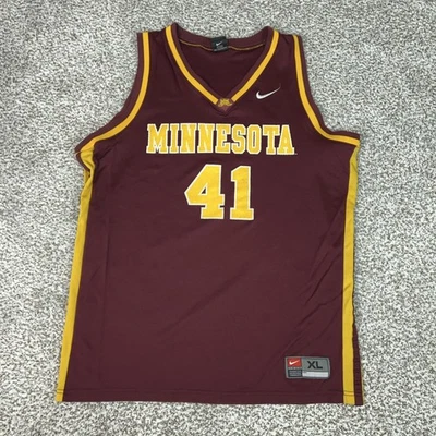 Minnesota Golden Gophers Jersey Mens XL Maroon Gold NCAA Basketball Nike 41 - Image 1 of 4