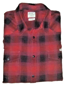 Lucky Brand Herren Langarm Knopfleiste rot & schwarz kariert Flanell Hemd Gr. XXL - Bild 1 von 5