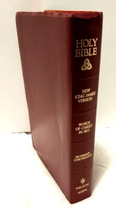 Holy Bible NKJV Nelson 1982 Words of Christ in Red/Dictionary/Concordance 412PL - Picture 1 of 8