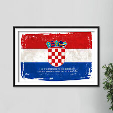 Croatian Flag - Photo Poster Art Print - Patriotism Nationalism - Croatia