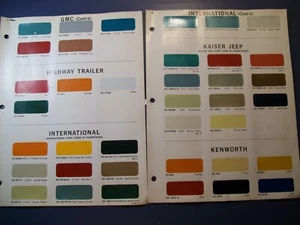 1966 IH International Scout Pickup Panel Truck Kaiser JEEP DuPont paint chips - Picture 1 of 1