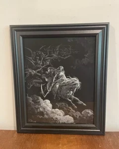 Gustave Dore Death on the Pale Horse Framed Print 10x12 Apocalypse Wall Art - Picture 1 of 3