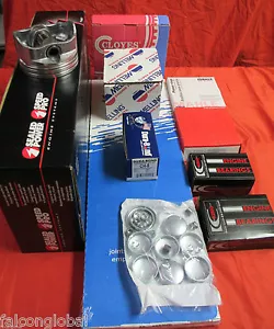 Ford Truck 351W/5.8 Engine Kit Pistons+MOLY Rings Gaskets+Bearings 1988-93 - Picture 1 of 1