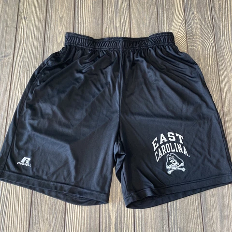 Russell Athletic Youth Black NCAA East Carolina ECU Shorts Size XL Cover