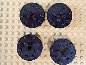 LEGO: 87081 Brick Round 4x4 with Hole, BLACK, 4 pieces - Picture 1 of 1