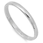 Sterling Silver Plain Band Comfort Fit Ring Solid 925