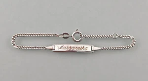 a-9225049-d Silbernes Armband mit Gravur "Margaretha" 925er Silber 2,59g L16cm - Picture 1 of 2
