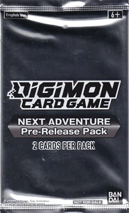 DIGIMON CCG - NEXT ADVENTURE - PAQUETE PREVIO AL LANZAMIENTO *2 TARJETAS POR PAQUETE* - Imagen 1 de 1