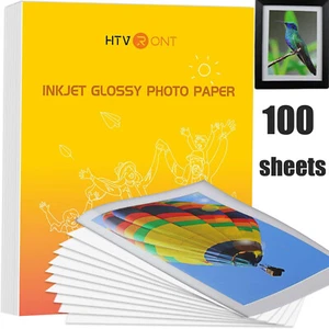 100 Sheets Premium Glossy Photo Paper 8.5" x 11" for Printer Inkjet Printer - Picture 1 of 11