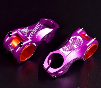 KRSCT Aluminum Stem -17° MTB Road Racing Bike handlebar Stems 31.8*60mm Purple - Image 1 of 4