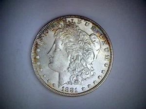 1881-O UNITED STATES MORGAN SILVER DOLLAR 0,77344 OUNCE SILVER, OLD U.S. COIN,,, - Bild 1 von 2