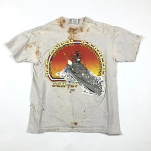 Camiseta Mega Signal Vintage Años 70 Cosida Única USS Carolina del Sur CGN-37  - Imagen 1 de 7