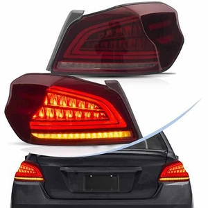 VLAND Red Lens LED Tail Lights For Subaru-WRX & STI 2014-2021 Rear Brake Lamp - Foto 1 di 9