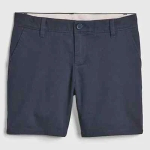 Gap Kids Factory Girls Navy Classic Chino School Uniform Shorts 7 NWT - Picture 1 of 3