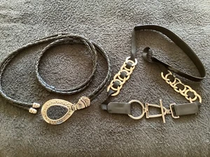 Sandy Duftler Designs Black Silver Color Toggle Buckle & Brighton Double Braid - Picture 1 of 5