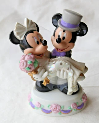 Disney Mickey & Minnie - Mouse Bride & Groom Porcelain Figurine / Cake Topper  B - Image 1 of 4