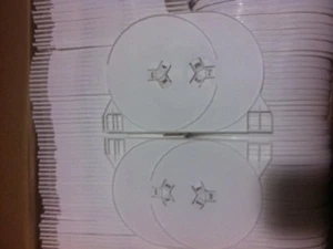 Bandeja de DVD doble blanca de 2 discos, hecha en EE. UU., 1131Q, 200 piezas/estuche - Imagen 1 de 1