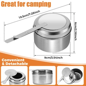 6Pcs Chafing Fuel Holder Stainless Steel Fuel Holder Round Chafe Wick Fuel .t - Picture 1 of 11