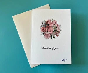 Bouquet#1, Blank Greeting Cards w/envelopes,  Notecards, Original Art - Picture 1 of 1