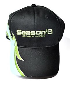 Season's Irrigation Systems Black Hat Strap Back Adult Adjustable Trucker Hat