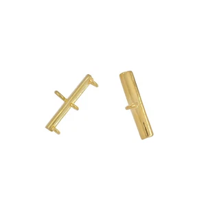 2 Stck. Vergoldet Sterlingsilber 3-Strang Reduzierstück Stecker #99730 - Bild 1 von 1