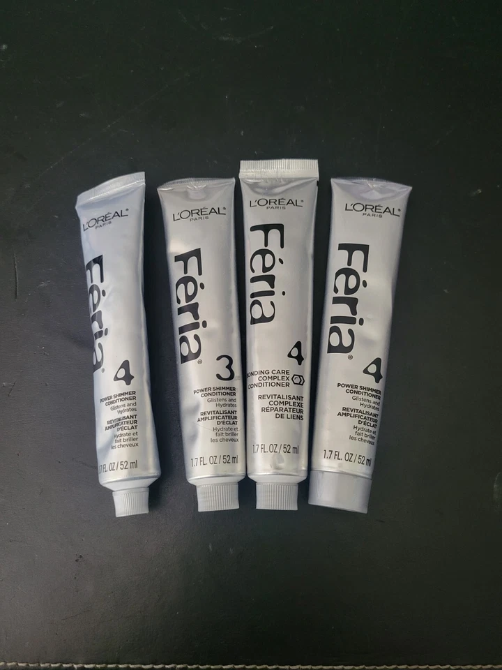 Lot of 4 Tubes Loreal Feria Power Shimmer Conditioner 1.7 oz L'oreal #4 - Image 1 of 1