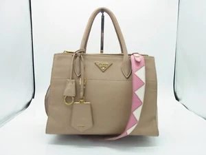 Auth GR79 PRADA Saffiano Esplanade Tote Bag with Strap 2way Bag from Japan - Picture 1 of 24