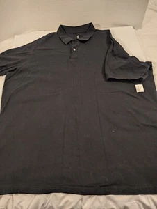 Men's HB Black Banded Shirt Sleeves Polo Size 3XLT - Foto 1 di 7