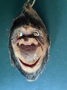 Tiki Bar Coconut Hand-Carved Monkey Head - Vintage Folk Art - Picture 1 of 8