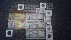 Lot of 57:  (52) Jamaica Coins & (5) Notes / Bills Mostly dated 1969-1990s