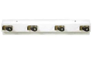 Tough Guy 22N326 Mop and Broom Holder, White Gloss, SS, Holds 4 Units, 24” L - Picture 1 of 2