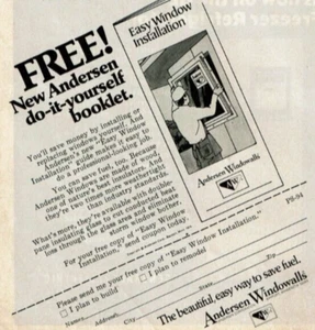 1974 Vintage Print Ad Andersen Windowalls The beautiful easy way to save fuel - Picture 1 of 2