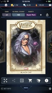 Topps Marvel Collect BLACK CAT Vintage Super Rare Digital Collection - Picture 1 of 1