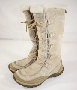 Caterpillar Stiefel Damen 8,5 Weite Polartec Wildleder Fellbesatz Kalb 304384 Beige - Bild 1 von 11